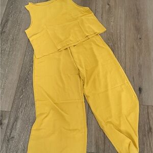 Sunny Yellow Sleeveless 2 piece set